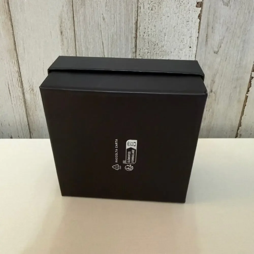 Versace Medusa Logo Gift Presentation Box Black 4x4x2 Lid & Base Only